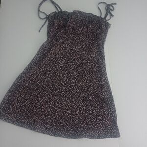NEW H&M Divided halter floral mini dress sz S